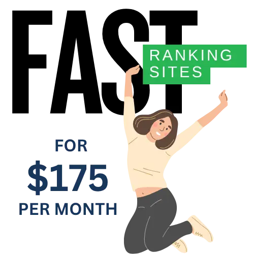 A woman holds a sign advertising Outdooit's fast ranking websites for Orange County businesses.